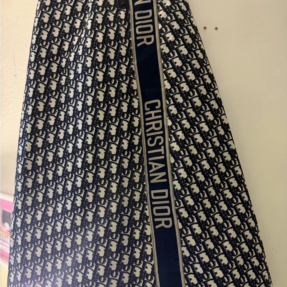 Dior Navy and Cream Monogram Skirt - Picture 4 of 8